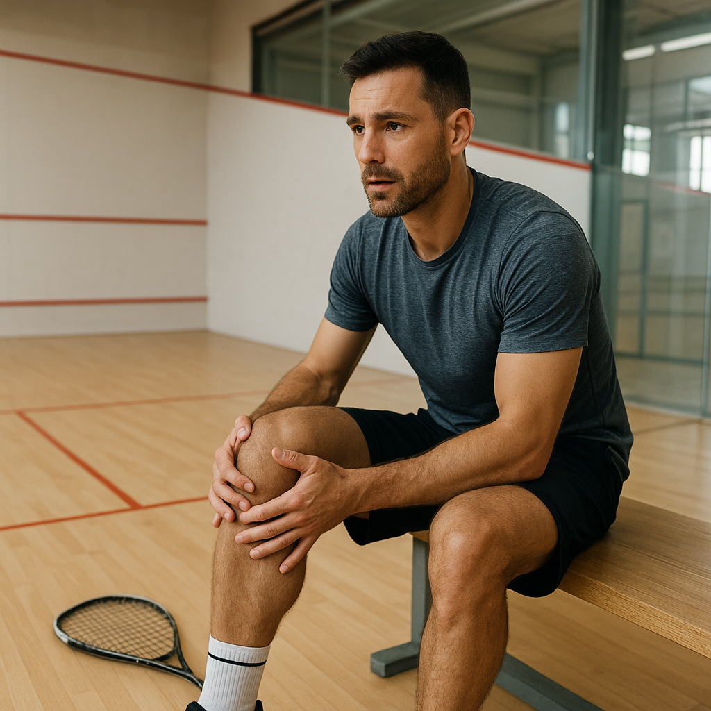 douleur genou squash