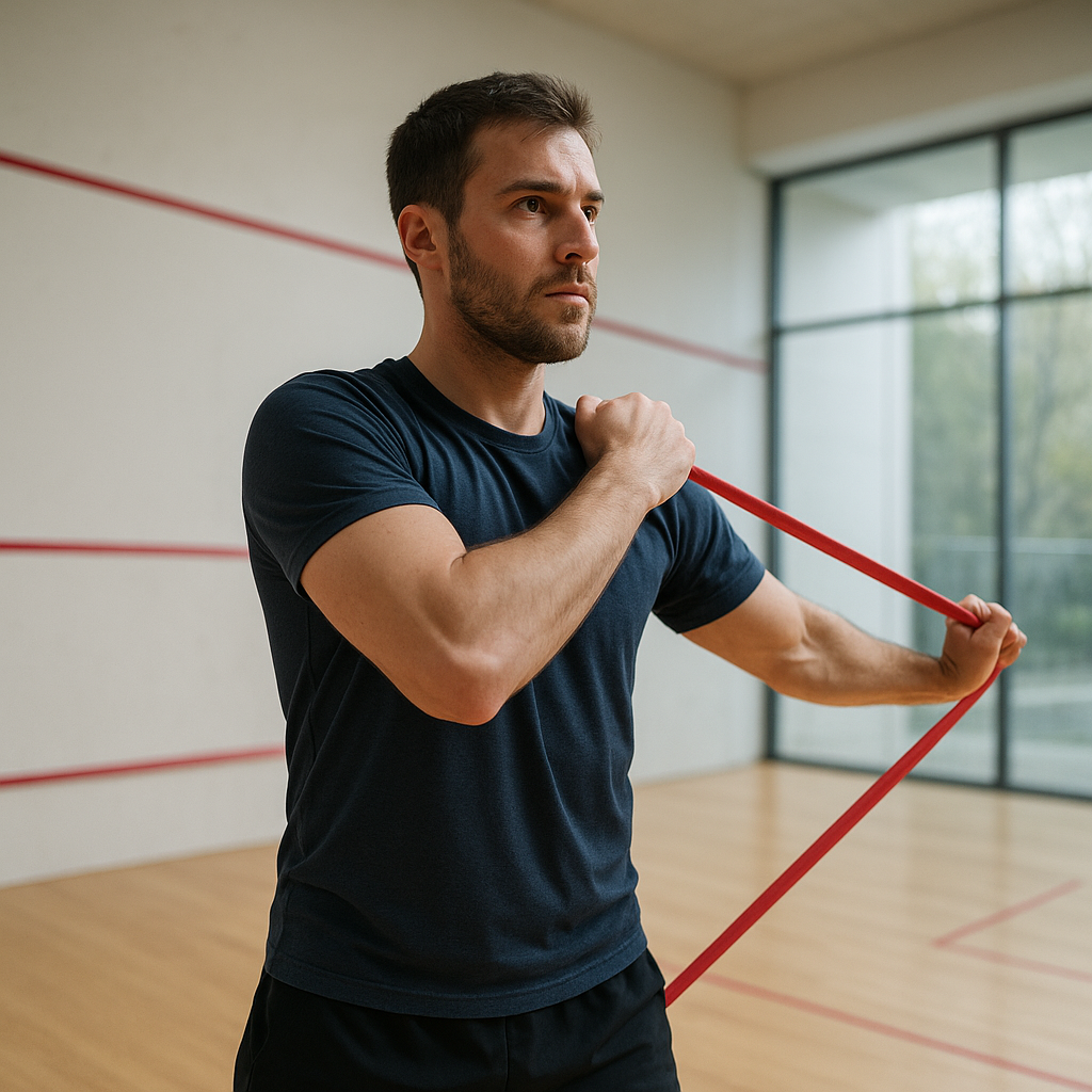 Douleur à l’épaule au squash : comprendre, soulager et prévenir 2 Échauffement de l’épaule avant une séance de squash